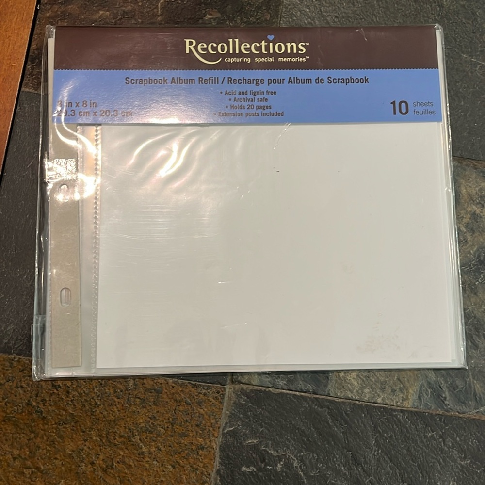 NWT Recollections Scrapbook Album Refills plus 30 more total 40 sheets.